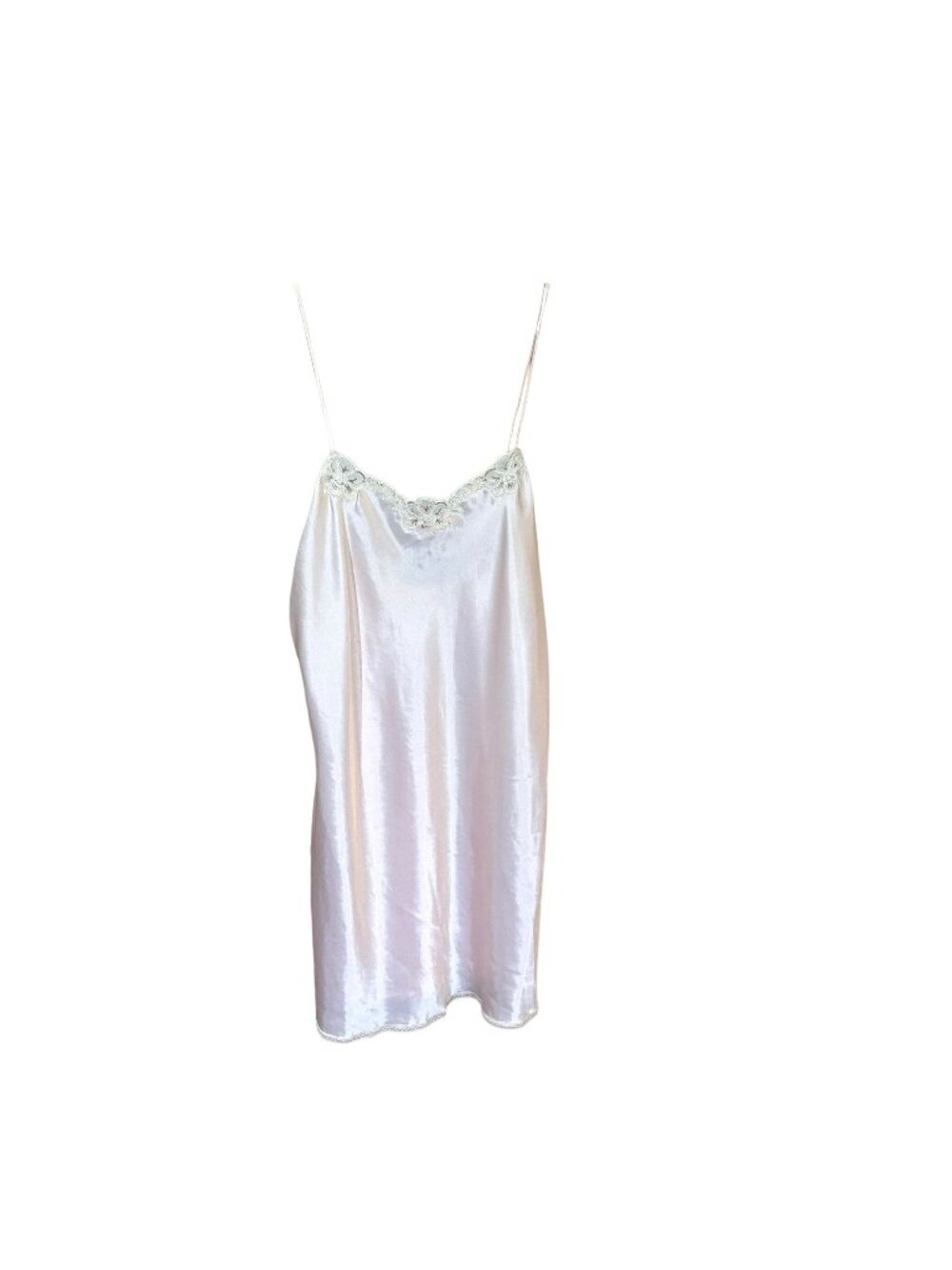Vintage 90s Pink Lace Spaghetti Strap Short Nightgown Large
